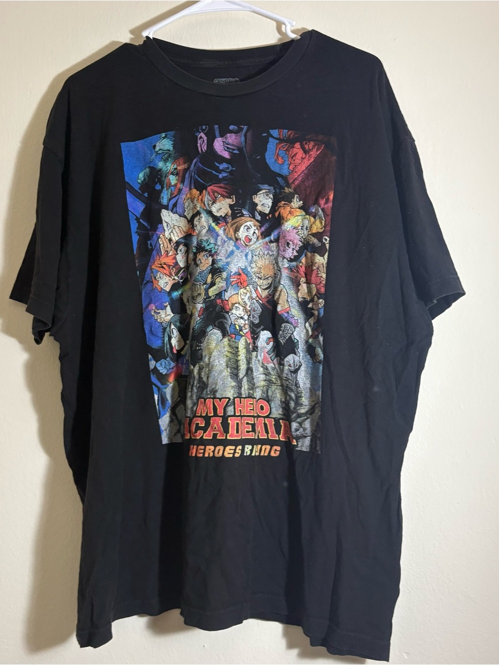 Men’s My Hero Academia Black Graphic Tee from Heroes Rising Size 2XL